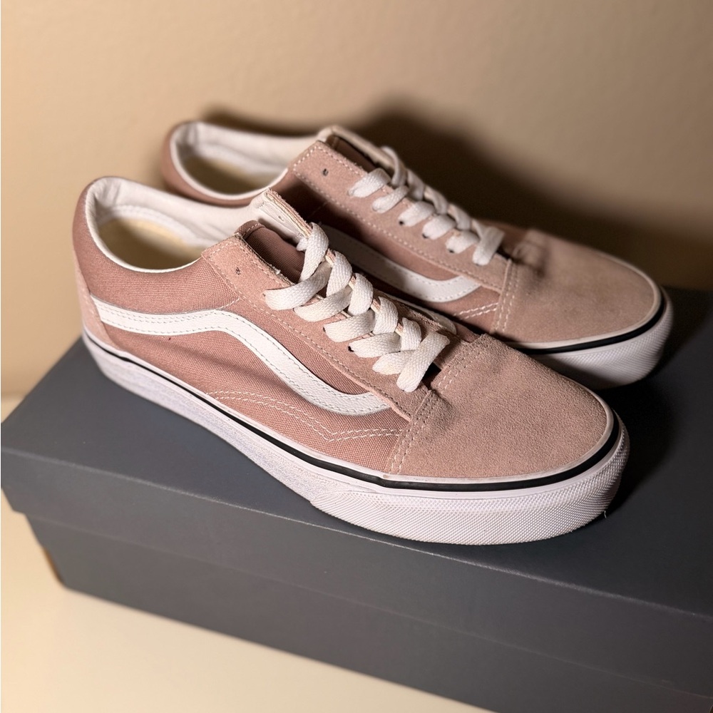 NEW Vans Blush and White Canvas Shoes